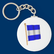 Nautical Flag 'J' keychains