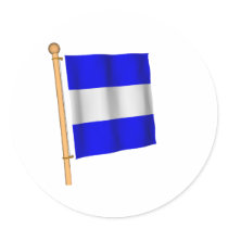 Nautical Flag 'J' Round Stickers