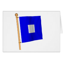 Nautical Flag 'P' Greeting Card