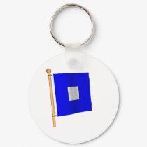 Nautical Flag 'P' keychains