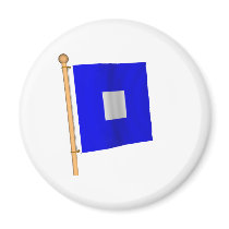Nautical Flag 'P' Fridge Magnets