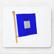 Nautical Flag 'P' Mouse Mat