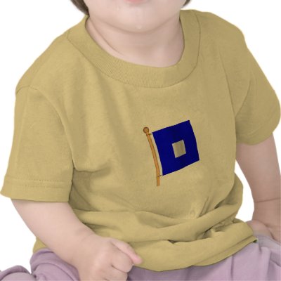 Nautical Flag 'P' T-shirt by CptMikey