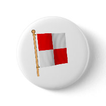 Nautical Flag 'U' Button