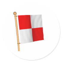 Nautical Flag 'U' Sticker