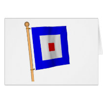 Nautical Flag 'W' cards