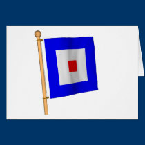 Nautical Flag 'W' cards