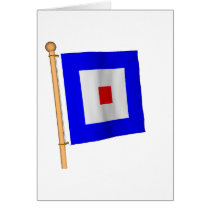 Nautical Flag 'W' cards