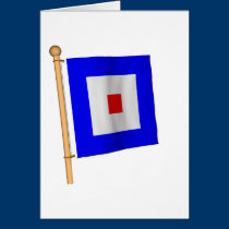 Nautical Flag 'W' cards