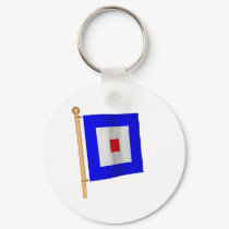 Nautical Flag 'W' keychains