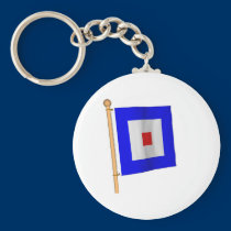 Nautical Flag 'W' keychains