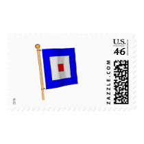 Nautical Flag 'W' Postage Stamps
