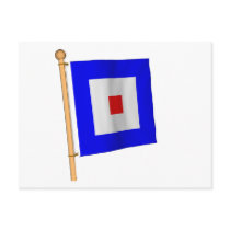 Nautical Flag 'W' postcards by CptMikey Nautical Flag 'W' postcards