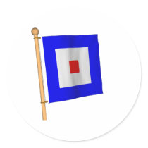 Nautical Flag 'W' stickers by CptMikey Nautical Flag 'W' stickers