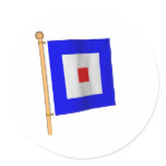 Nautical Flag 'W' stickers