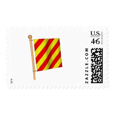 Nautical Flag 'Y' Postage Stamp by CptMikey