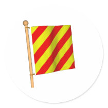 Nautical Flag 'Y' stickers by CptMikey Nautical Flag 'Y' stickers