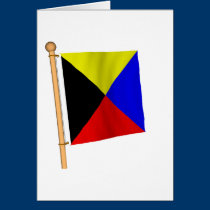 Nautical Flag 'Z' cards