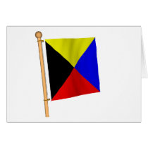 Nautical Flag 'Z' Card