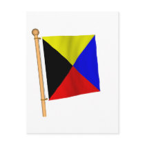 Nautical Flag 'Z' postcards by CptMikey Nautical Flag 'Z' postcards