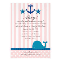 Nautical Girl Custom Announcement