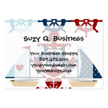 Nautical Hello Sailor Anchor Sail Boat Design Business Card Templates