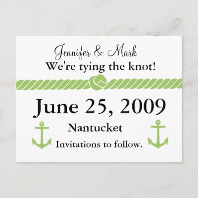 Nautical Knot Save the Date Postcards