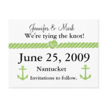 Nautical Knot Save the Date postcards by laurenhudsondesign Nautical Knot Save the Date postcards