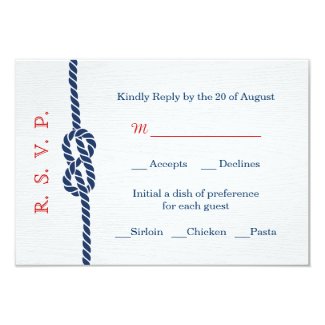 Nautical Knot Wedding RSVP Card
