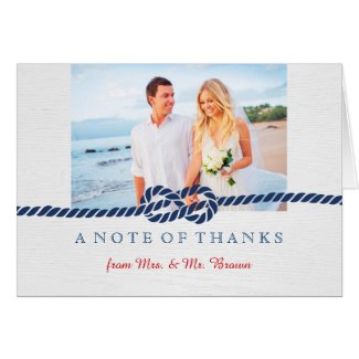 Nautical Knot Wedding Thank You Card