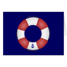 Nautical Life preserver Greeting Card