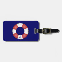 Nautical Life preserver Tag For Luggage