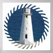 Nautical Lighthouse Poster Print