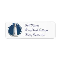 Nautical LIghthouse Return Addres Label labels