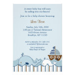 Nautical Little Whale Baby Shower Invitations