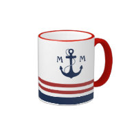 Nautical Monogram Coffee Mug