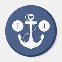 Nautical Monogram Magnet