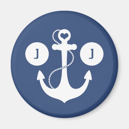Nautical Monogram Magnet