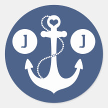 Nautical Monogram Stickers