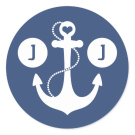 Nautical Monogram Stickers