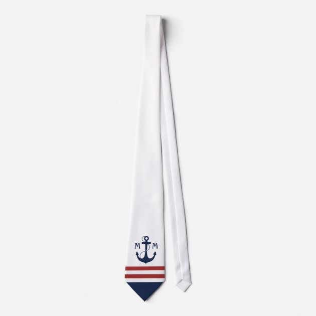 Nautical Monogram Tie-1