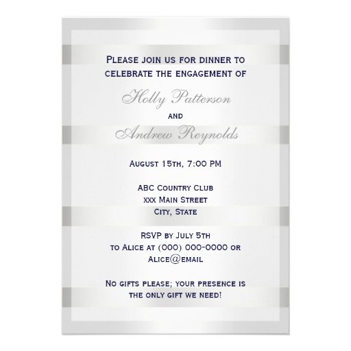 Nautical Navy Blu Anchor Silver Wt BG V Engagement Announcement