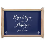 Nautical Navy Blue Wedding Gifts Serving Trays