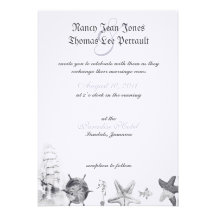 Nautical Navy Blue Wedding Invitation