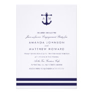 Nautical Navy Wedding Engagement Party Invite