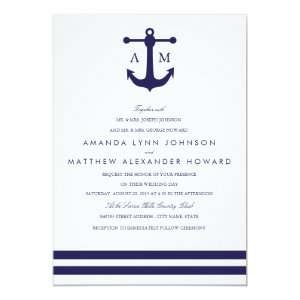 Nautical Navy Wedding Invitation 5