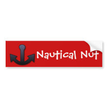 Nautical Nut Anchor Bumper Sticker