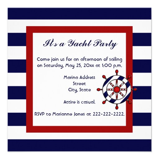 Nautical Party Invitations | Zazzle