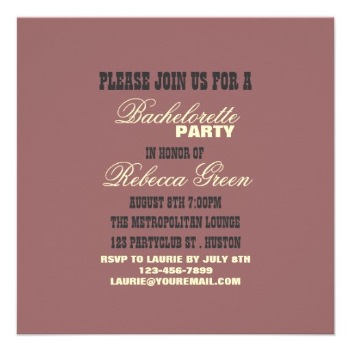 nautical pin up bachelorette party invitation