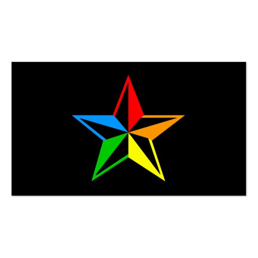 nautical rainbow star business card templates
